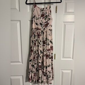 Xhilaration Pink and Black Floral Maxi Dress